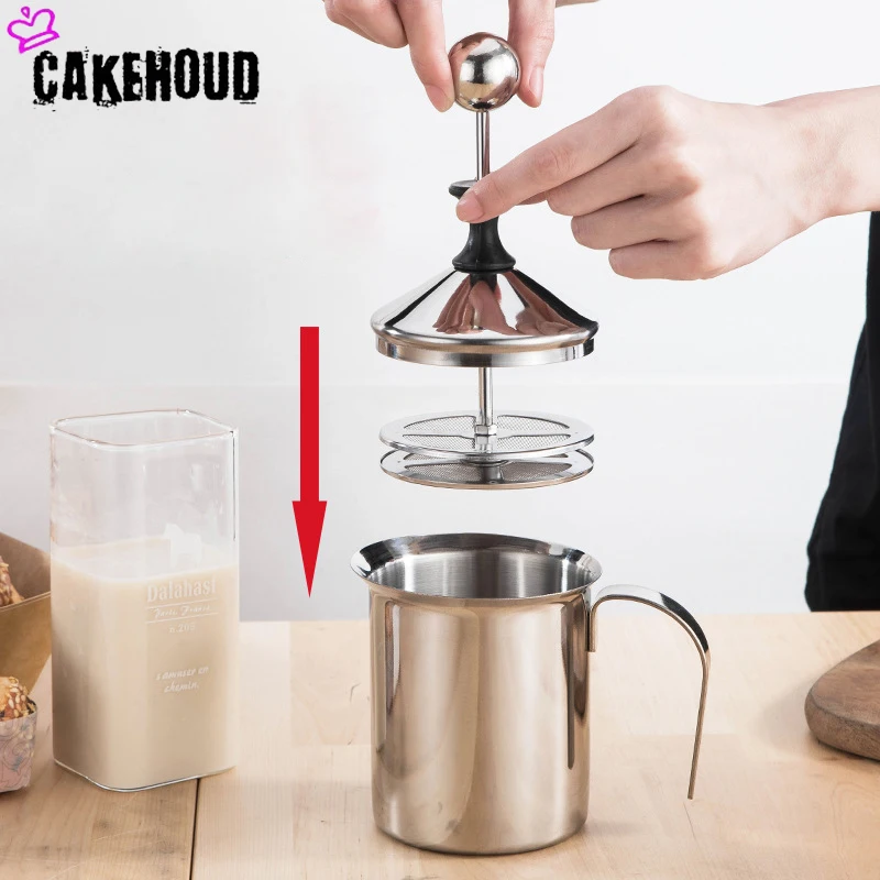 CAKEHOUD 400 мл Нержавеющая сталь капучино японский двухслойный руководство пенообразователь Кофе блендер молоко Кофе пенообразователь Кофе инструмент