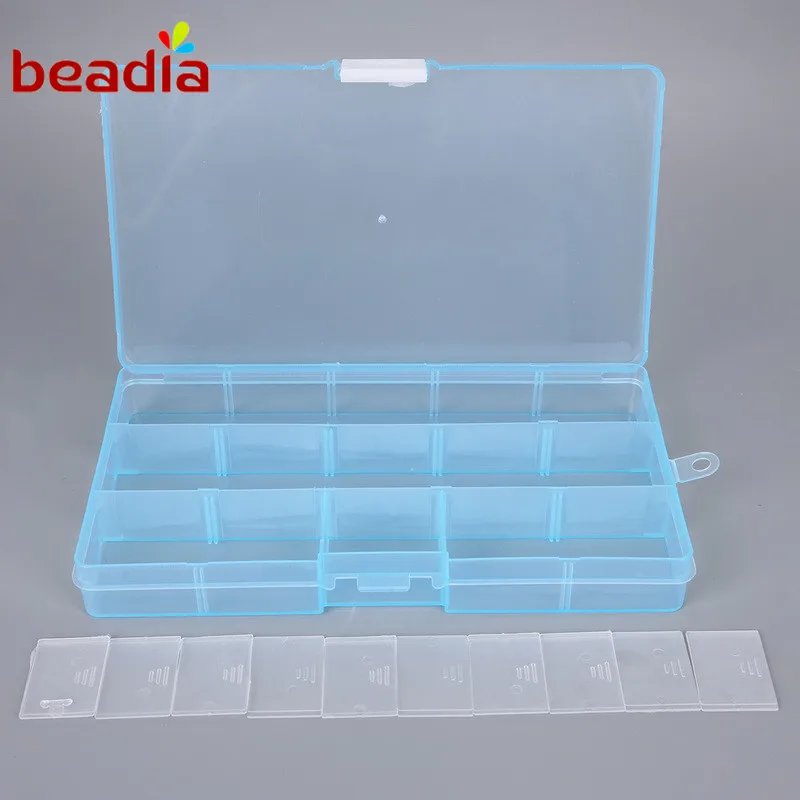 Регулируемая прозрачная шкатулка для ювелирных изделий 10 ячеек 17 4*9 8*2 2 см |