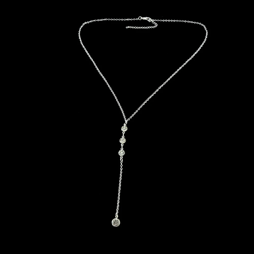Fanhua стимпанк Мода золото-Цвет серебро Цвет длинная цепь с Rhinestone Цепочки и