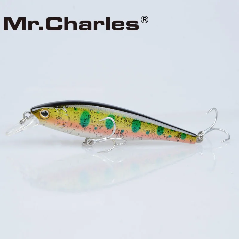 Mr.Charles CMC019  Fishing Lure 80mm/9g 0-1m Floating Super Sinking Minnow Hard Bait  Quality Professional Crankbait