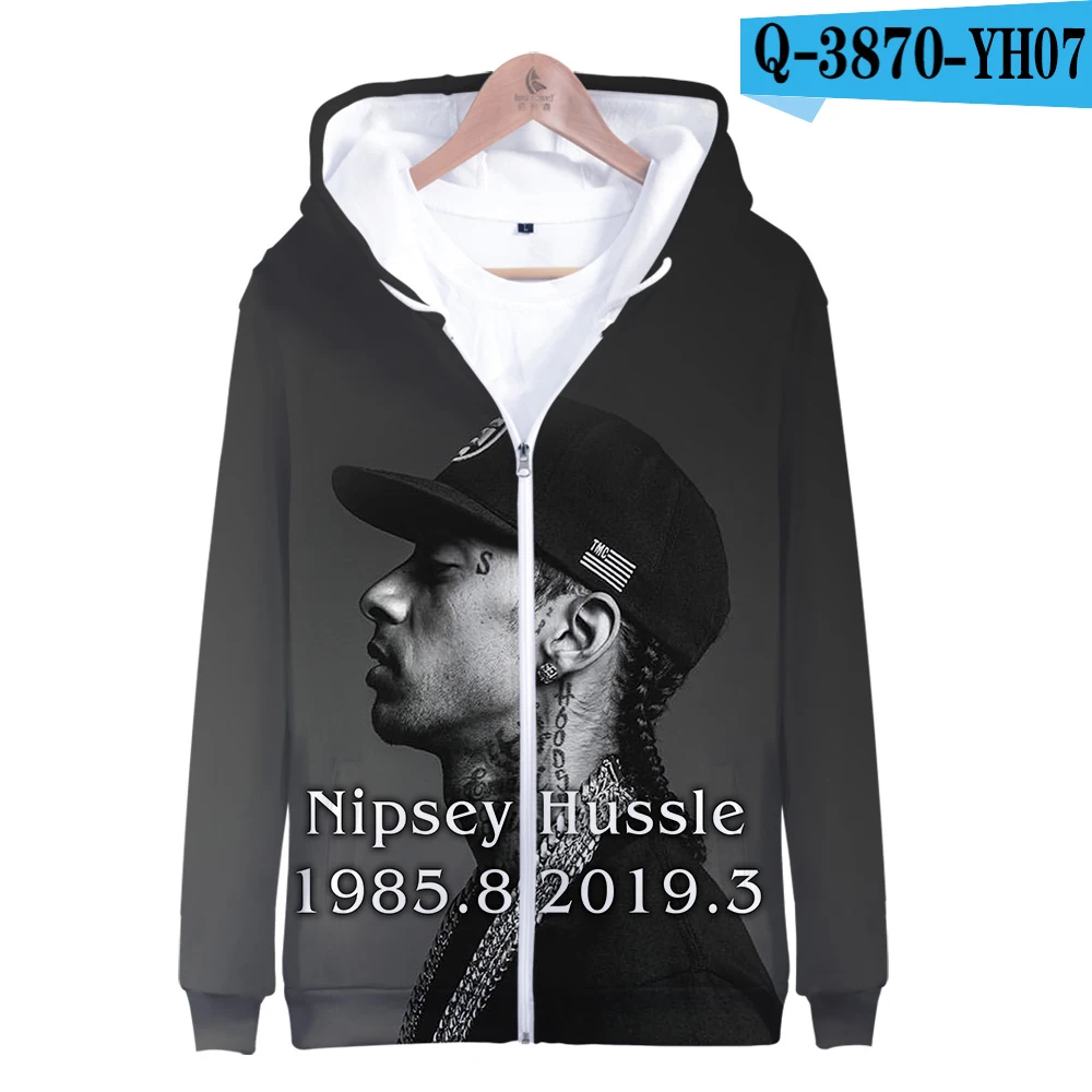 I nipsey hussle толстовка на молнии повседневные толстовки Новая модная крутая уличная осенняя и зимняя одежда толстовка - Цвет: I