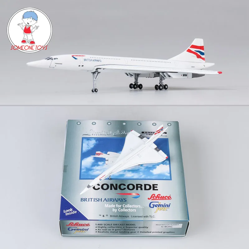 1/400 масштаб British Airways Concorde металлический сплав модель самолета 16 см UK Air игрушка в виде самолета для коллекционеров детские игрушки для дня рождения