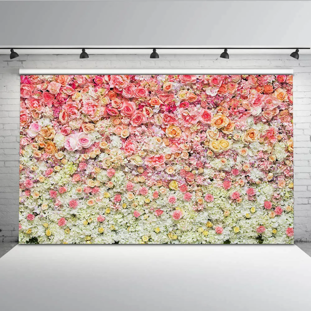 

Mehofoto Colorful Flower Background for Photography Marry Wedding Ceremony Photo Backdrop Booth Studio MW-113