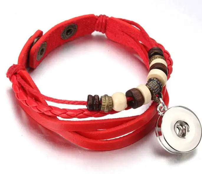 Мужской винтажный кожаный браслет с кнопками 18 мм|bracelets for|button braceletsnap button bracelet |