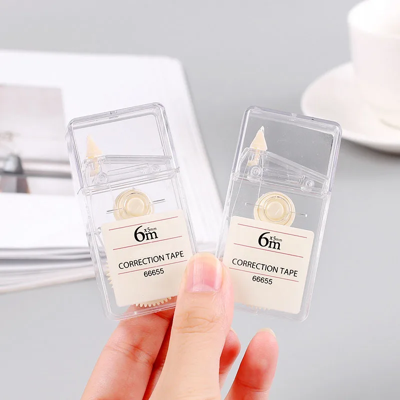 1pc Transparent Correction Tape Material Escolar Students School Corrector Tools Kawaii Stationery Kids Gifts Office