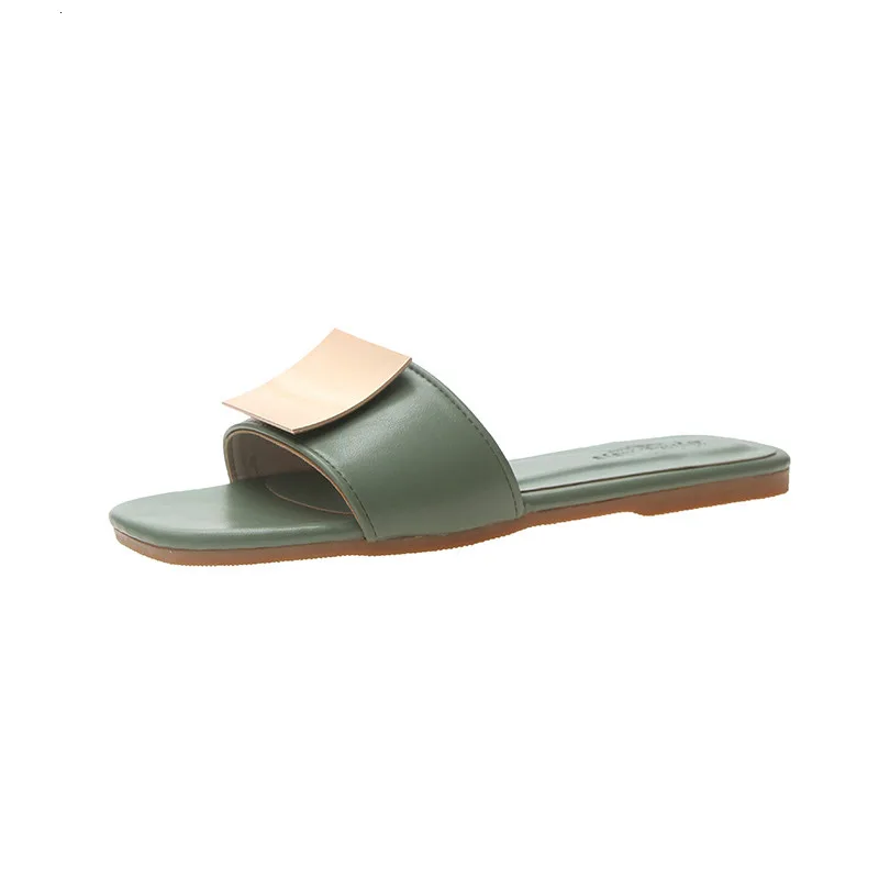 Женские повседневные летние пляжные тапочки на плоской подошве женские шлепанцы