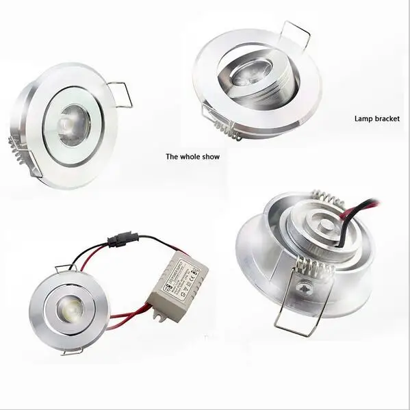 

1 Вт Мини Высокая мощность утопленный светодиодный светильник AC85v-260 v 110LM со светодиодным драйвером Теплый чистый белый холодный белый