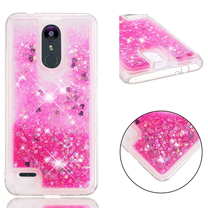 Симпатичные Bling чехол LG K9 блеск динамичный, жидкий песок бампера LMX210NMW LGK9 Мягкая силиконовая задняя LG случаях K 9 телефон принципиально