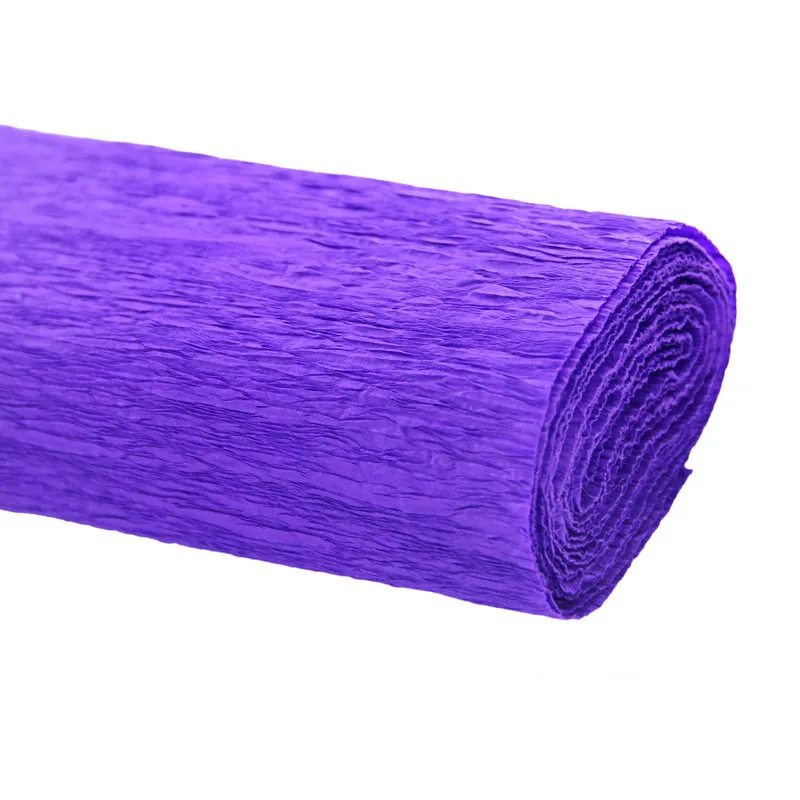 dark purple Премиум цветной сморщенный рулон гофрированной бумаги 250*25 см Скрапбукинг гофрированная Крафтовая крепированная бумага для изготовления цветов вечерние, свадебные украшения - Цвет: dark purple