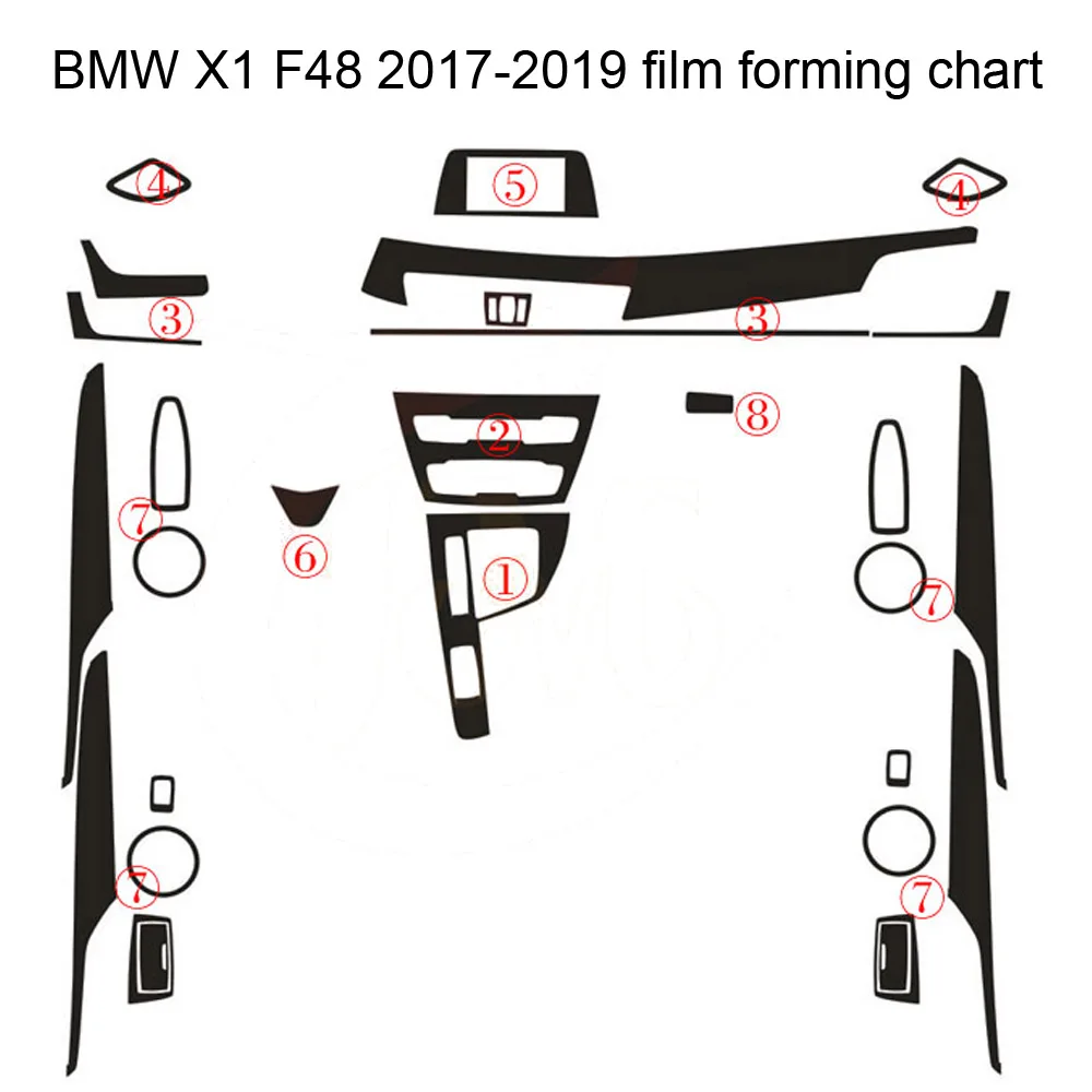 Для BMW x1 F48 2016 2020 интерьерная Центральная панель управления дверная ручка 3D/5D