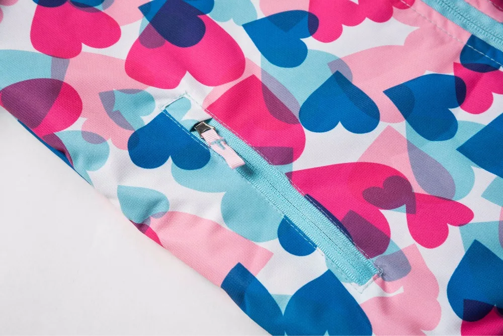 

Spring Autumn Waterproof Baby Girls Jackets Fleece Child Coat Heart Print Children Outerwear Kids Outfits For 110-150cm
