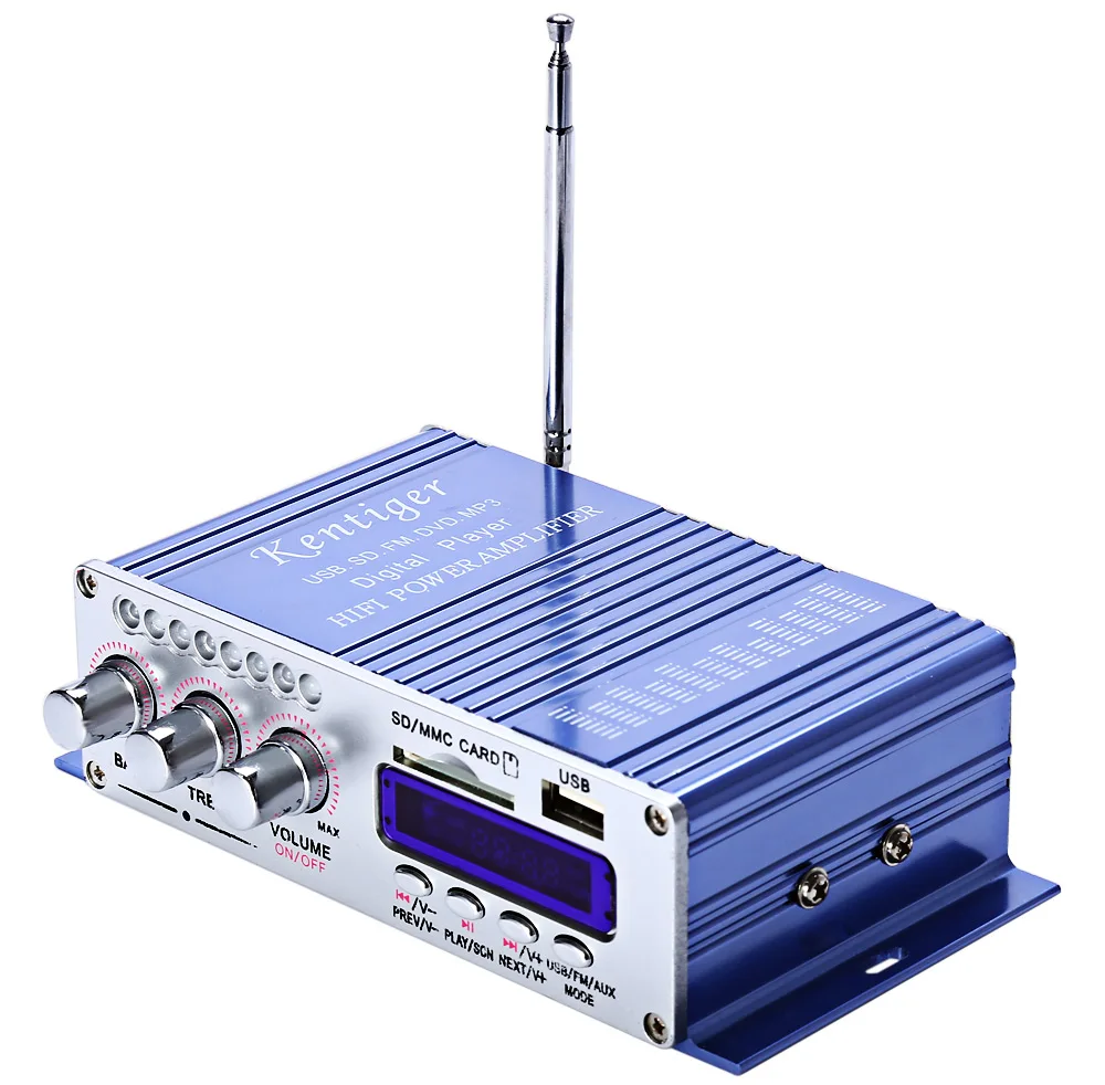 Мотоцикл USB FM аудио стерео усилитель радио MP3 Динамик светодио дный Hi-Fi 2 канальный