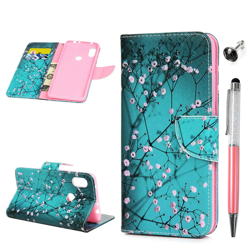 TURATA Флип кожаный чехол для Xiaomi Redmi Note 6 Coque Cover Красочный кошелек Чехол подставка