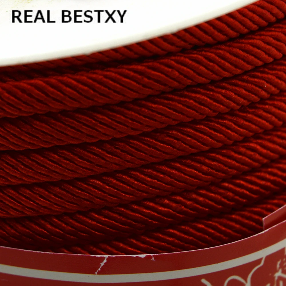 Настоящий BESTXY 1 м/лот 5 мм красный шнур веревка браслет ювелирное изделие