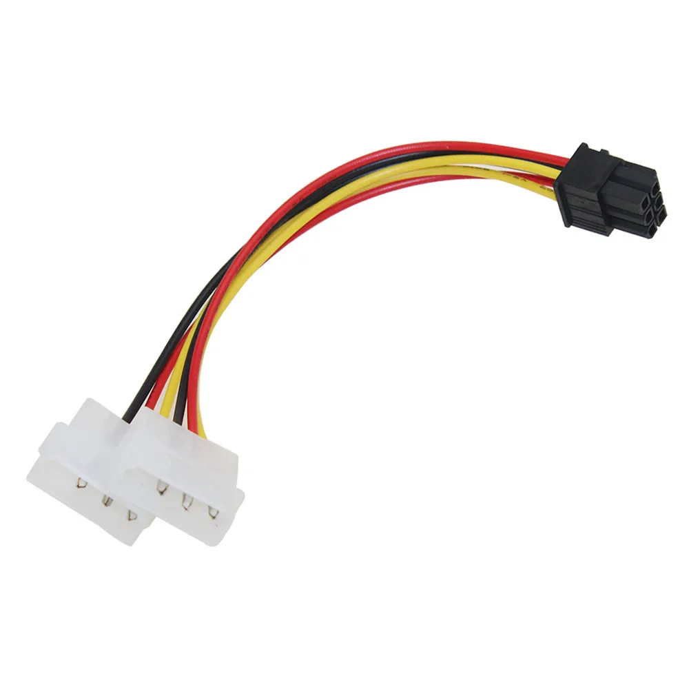 10 шт. адаптер питания PCI E 6Pin мама к Molex 4pin x2 сплиттер видеокарта Express удлинительные