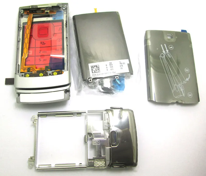 Чехол для всего корпуса и клавиатура NOKIA 6267 серебристый оригинальный | Мобильные