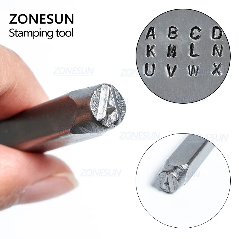 ZONESUN 27 шт ювелирные изделия металлические марки Алфавит Набор A-Z с &amp письмо удар