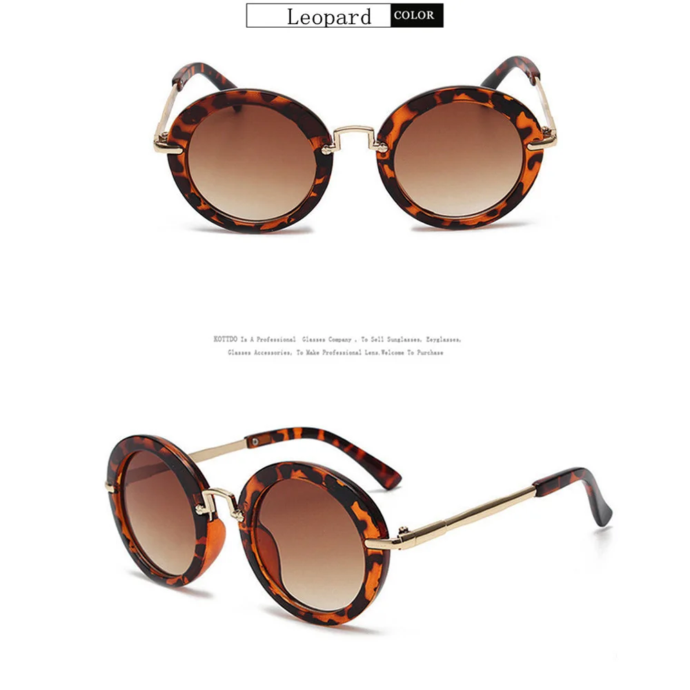 

Fashion Round Kids Sunglasses Children Sun Glasses Anti-uv Baby Vintage Eyeglasses Girl Cool