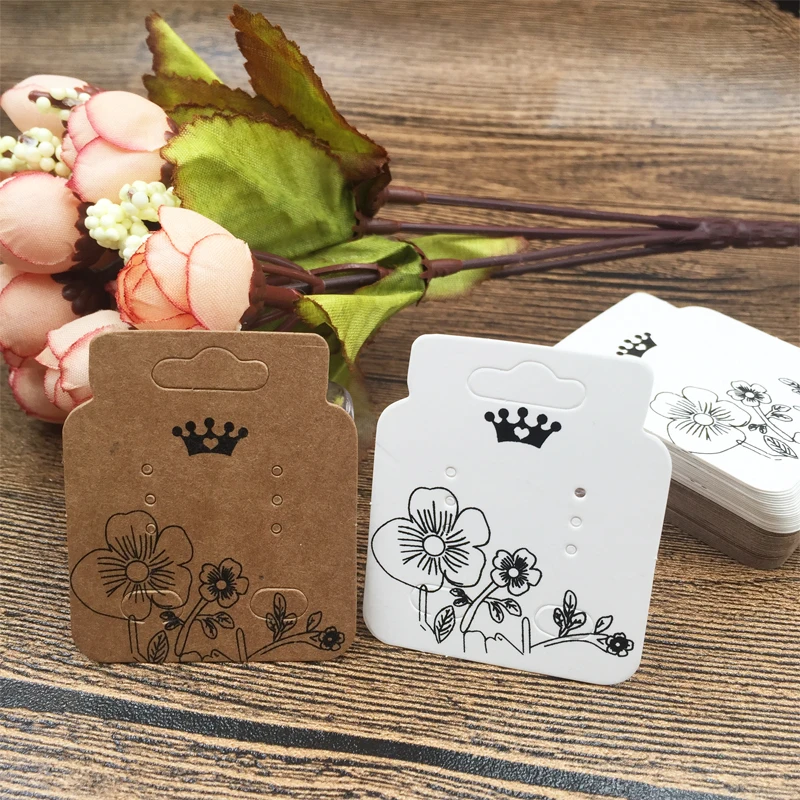 300 шт форма бутылки Корона Печать серьги Упаковка Дисплей бирка карты толщиной