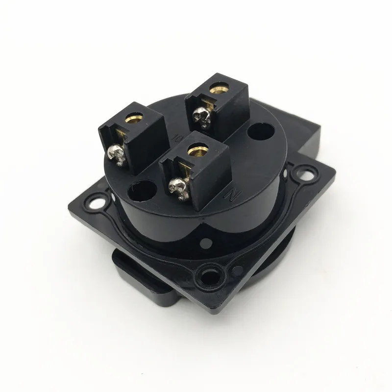 Черная многофункциональная Промышленная защитная розетка 10A 250V IP44 CE