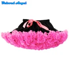 Кружевная юбка для девочек, пышная шифоновая юбка, Однотонная юбка-пачка, танцевальная юбка для девочек, Рождественская юбка, От 0 до 16 лет