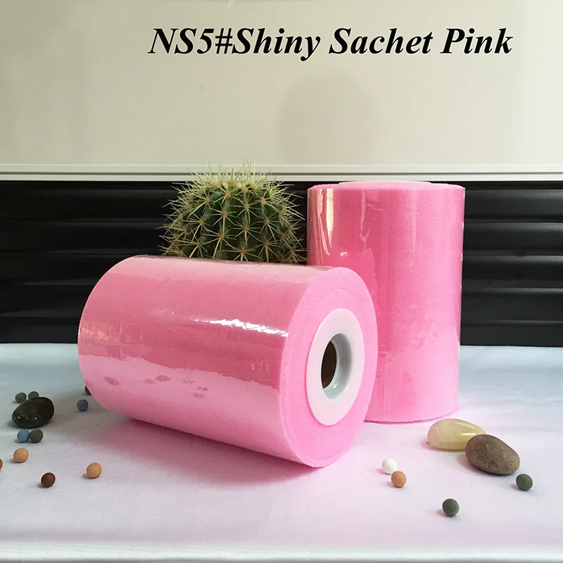 Высокое качество 22 Цвета 100 ярдов Мерцающий Тюль Rolls - Цвет: Shiny Sachet Pink