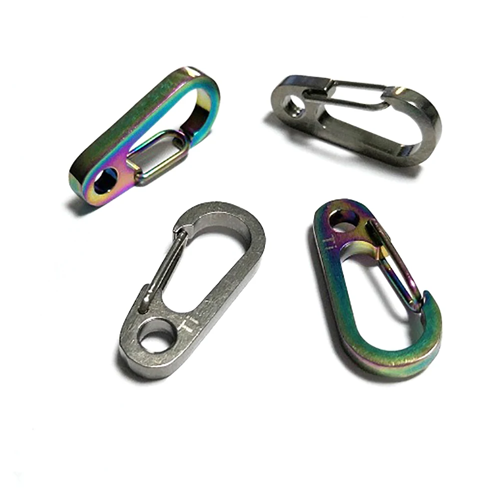 Титан сплав Карабин Крюк бутылки брелок для ключей висит выпуска палатки похода