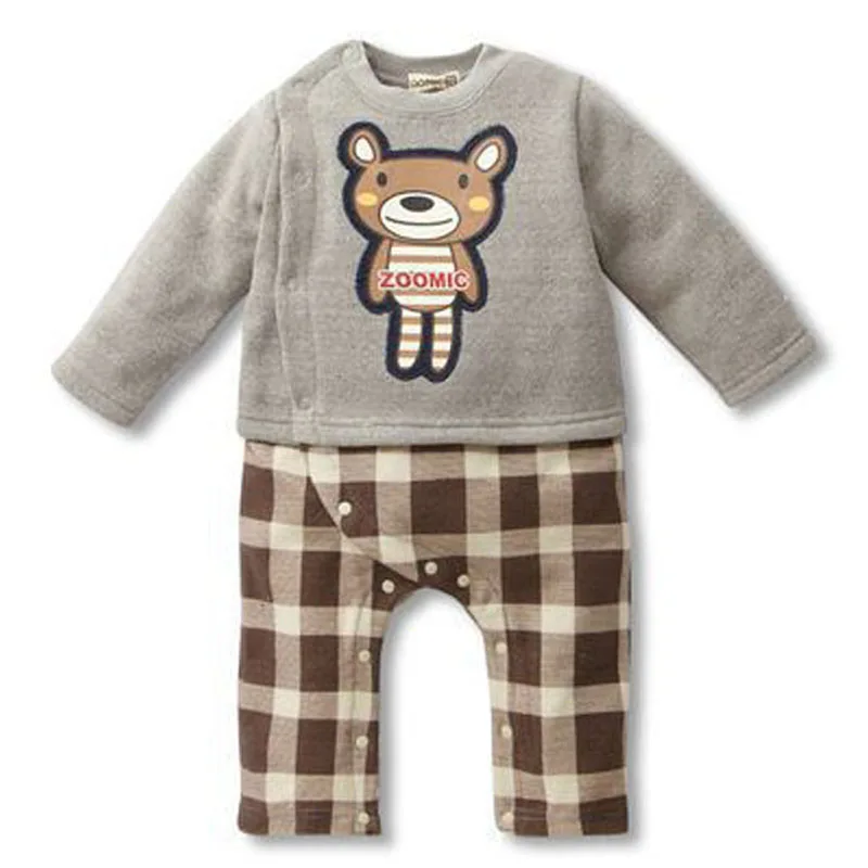 Брендовый детский осенне зимний костюм для младенцев Модный стильный комплект