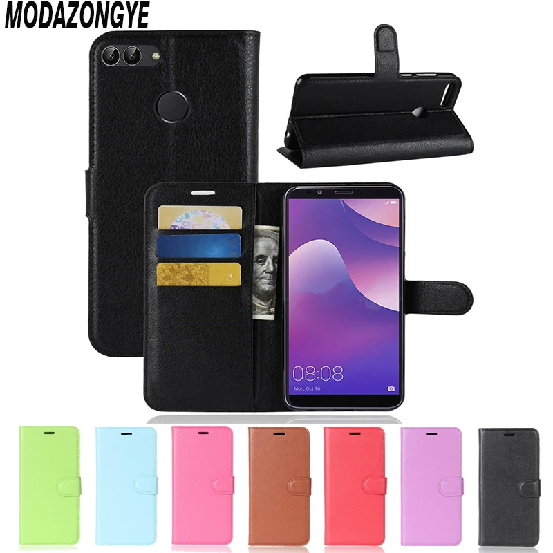 Чехол для Huawei Y9 2018 чехол 5 93 дюйма задняя крышка из искусственной кожи телефона Y 9