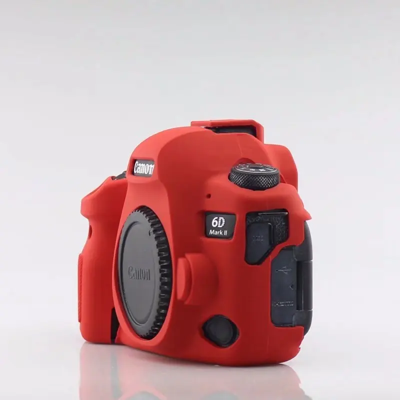 6D2 сумка для камеры Мягкий силиконовый чехол для камеры Защитная сумка для canon 6DII 6D Mark II батарея открывающаяся черный красный желтый