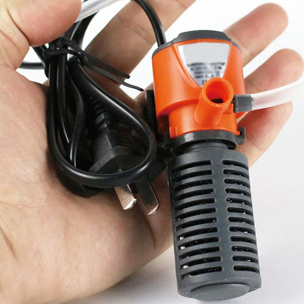 3 In 1 Spray Silent Air Increase Oxygen Pump Fish Tank Submersible Filter Internal Sponge | Дом и сад