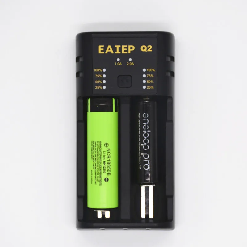 NEW EAIEP-Q2 1.2V 3.7V 3.2V 3.85V A/AAA 18650 18350 26650 10440 14500 16340 Li-ion NiMH battery smart charger | Электроника