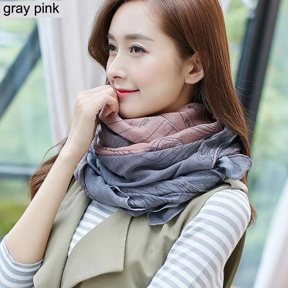 Модный зимний осенний винтажный женский длинный Уютный Шарф из хлопка и льна