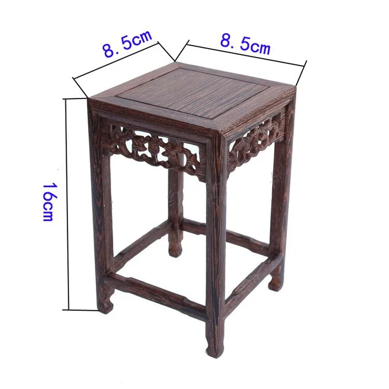 Деревянная резьба домашняя аквариумная ваза квадратная с аквариумом рукоделие