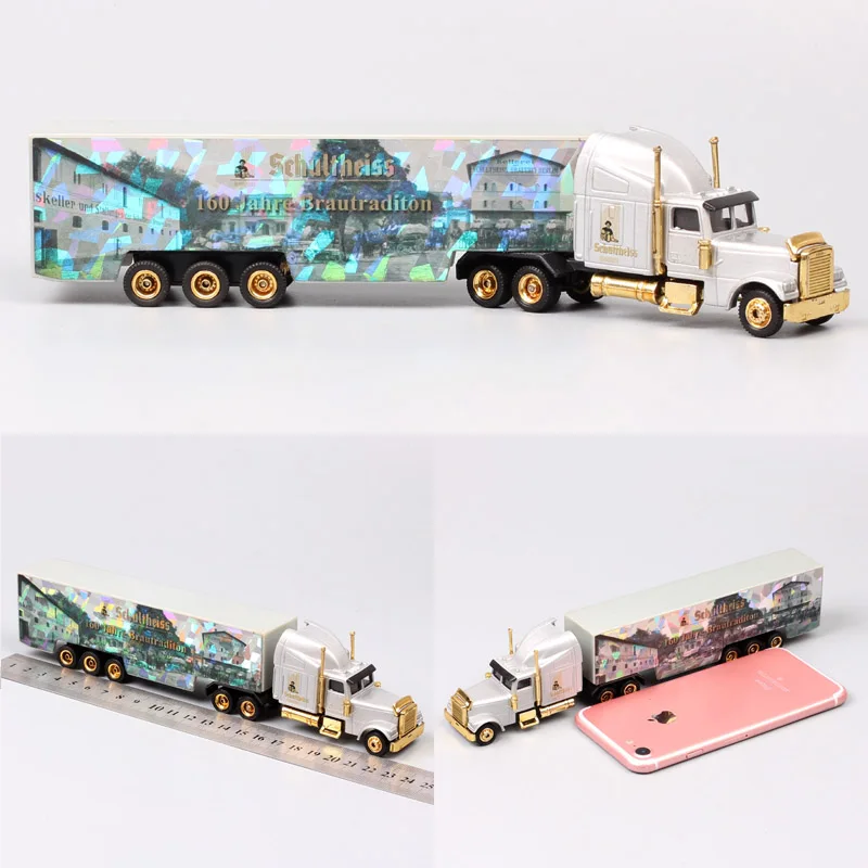 1/87 Scale Mini Small Germany Advertising AD Media container Cargo trailer tow Truck Diecasts& Toy Vehicles model Cars souvenir