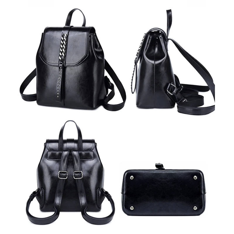 Senkey СТИЛЬ круглым носком и металлическими заклепками женская сумка-рюкзак из