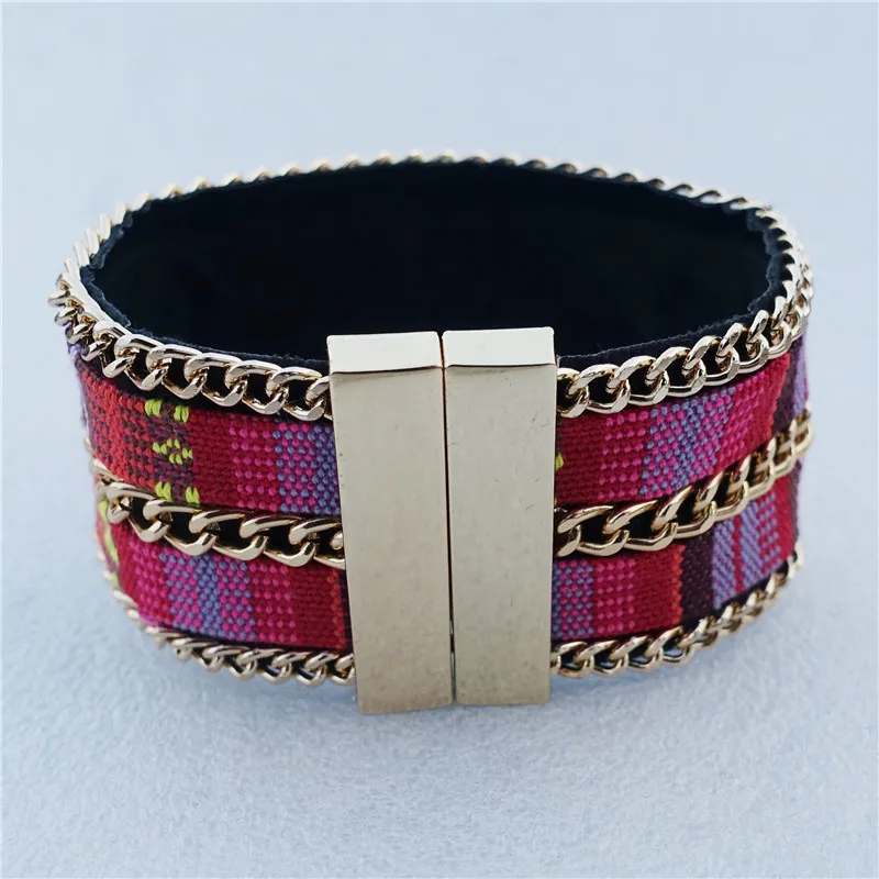 

Bohemian Multicolor Knitted Friendship Magnetic Rhinestone Wrap Bracelet Unisex Jewelry