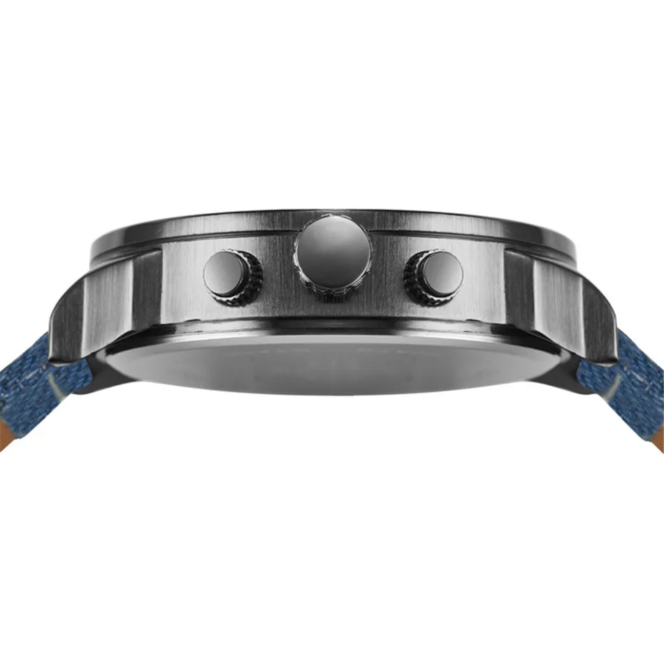 2018 Роскошные армейские кварцевые наручные часы с двойным циферблатом мужские Oulm