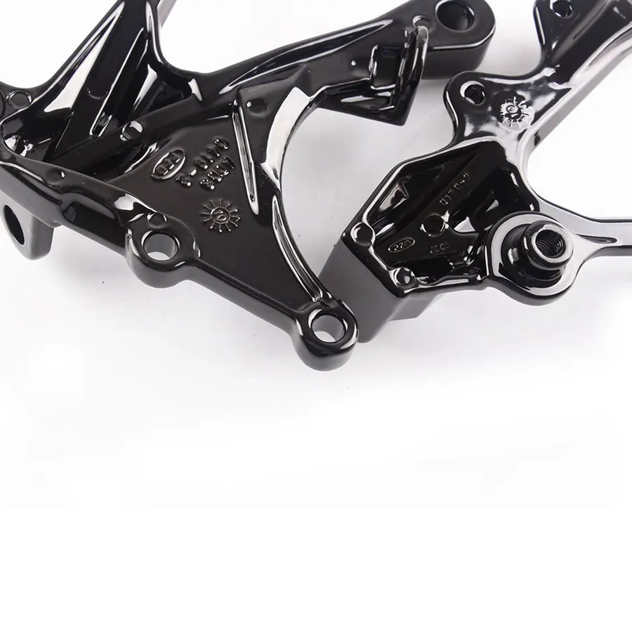 

For Kawasaki Ninja ZX6R 2005-2008 Front Passenger Foot Pegs Footrest Bracket Black Motor Accessories