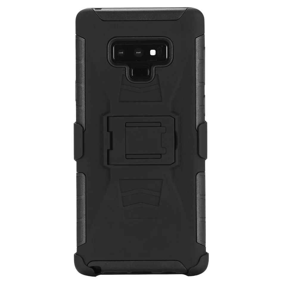 Премиум 3 в 1 бронированный чехол для Samsung Galaxy S6 S7 Edge S8 S9 S10 + чехол-подставка