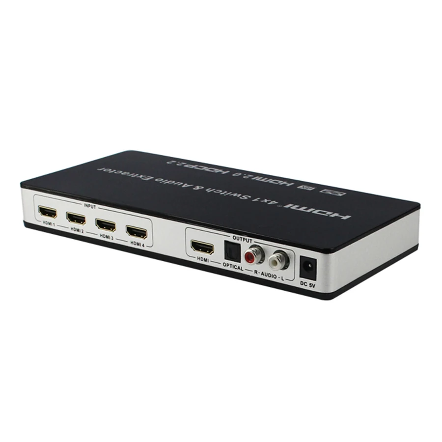 Новый выключатель HDMI 2 0 4x1 4 в 1 выход с аудио экстрактором Toslink/SPDIF RCA поддержка 4K x 2K