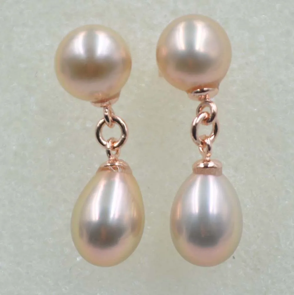 Серьги подвески с пресноводным жемчугом 7 8 мм|dangle earrings|pearl dangle earringsfreshwater pearl earrings |