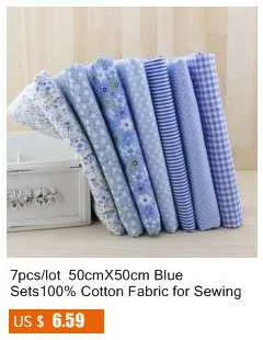 Booksew, новинка, 7 шт./лот, наборы красного цвета, хлопок, 50 см х 50 см, ткань для рукоделия, для вышивания, стеганая текстильная ткань, кукольная ткань
