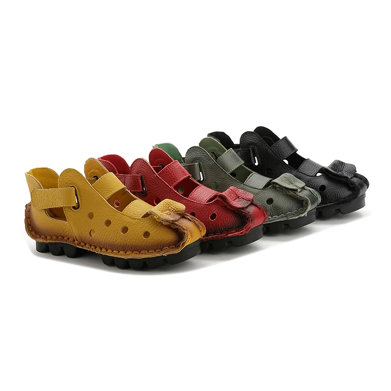 Женские босоножки с мягкой подошвой на плоской подошве|flat leather shoes|leather shoeswomens shoes
