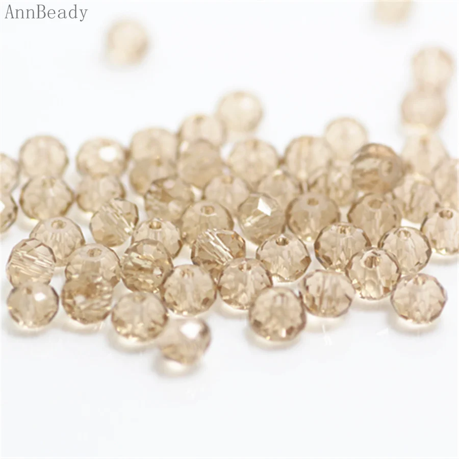 tender rose AnnBeady Черный ab Цвет 3*4 мм 145 шт Rondelle Австрийские граненые Хрустальные стеклянные бусины Свободные разделительные бусины для изготовления ювелирных изделий - Цвет: tender rose