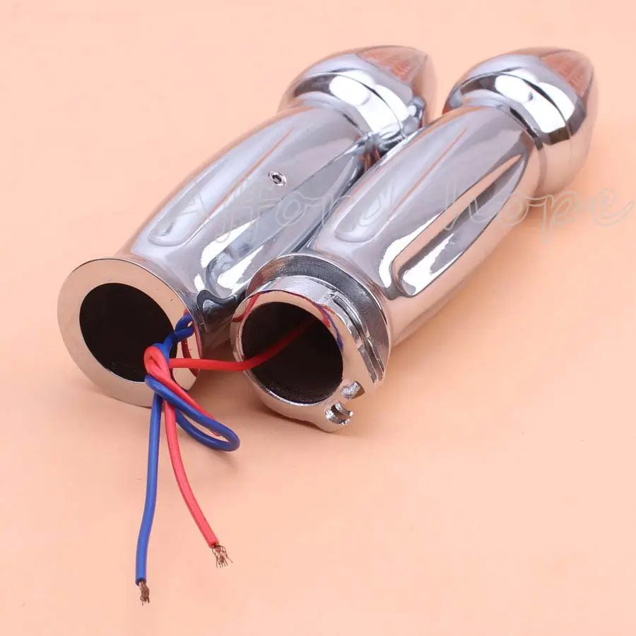 Мотоциклетный хромированный алюминиевый 1 &quotруль рукоятка + наконечники