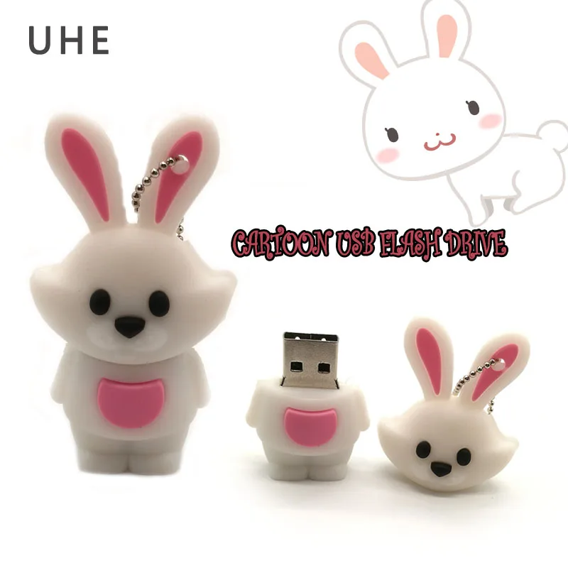 

Hot sale zodiac rabbit pen drive memory stick cartoon rabbit usb flash drive 4GB 8GB 16GB 32GB 64GB pendrive creative gift cle