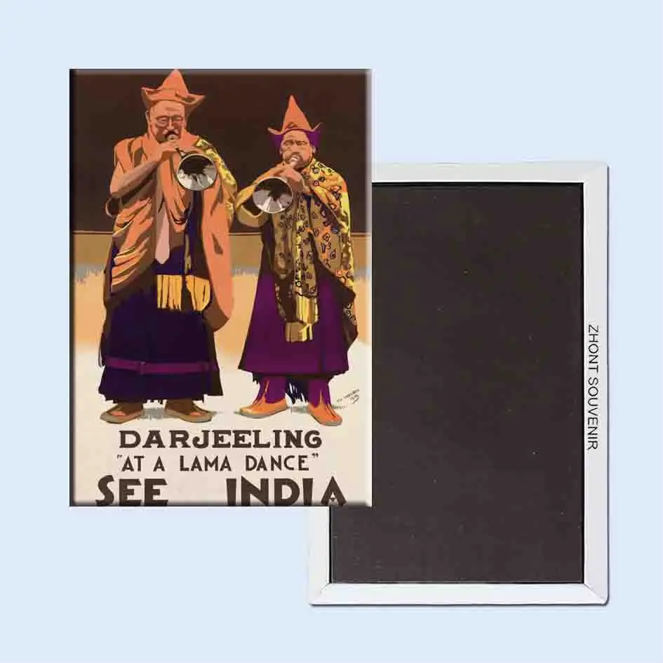 Смотрите Индия Дарджилинг 24193 ретро ностальгия магниты на холодильник | Дом и сад
