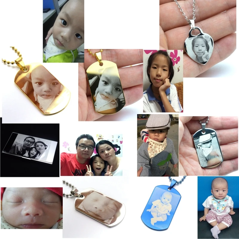 Высокополированная прямоугольная пустая собачья бирка из нержавеющей стали с