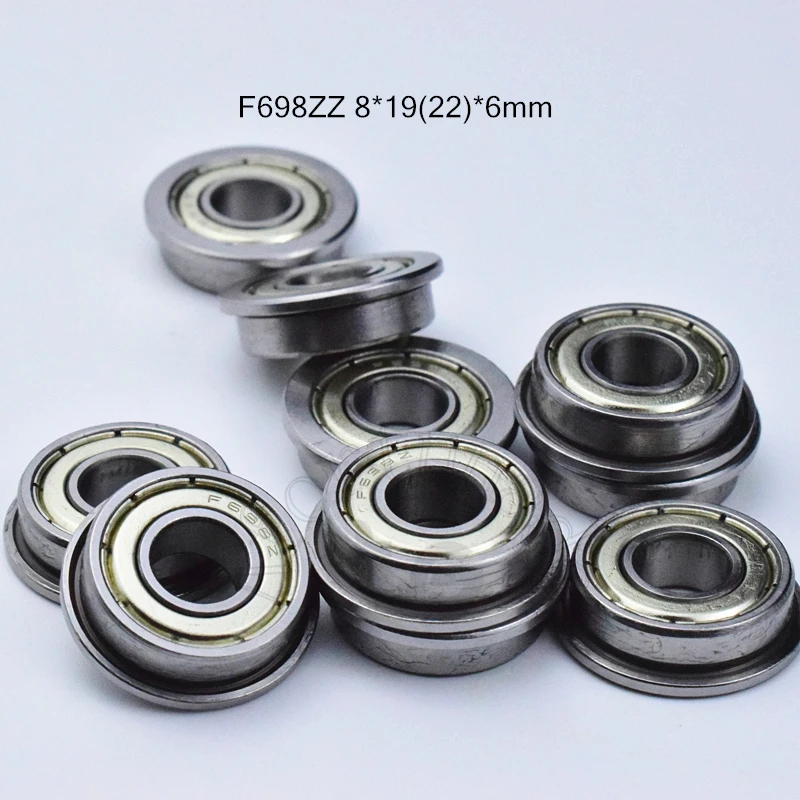 F698ZZ 8*19 и 22*6 (мм) 10 шт. фланцевые подшипники 698 F698Z подшипник с глубоким желобом из